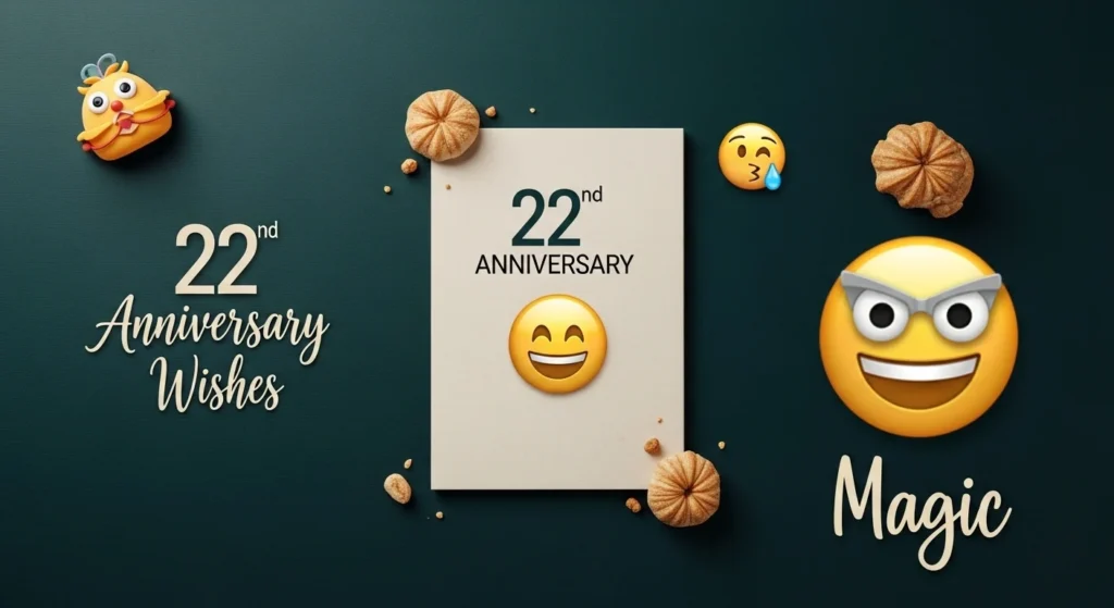 22nd Anniversary Wishes with Emoji Magic