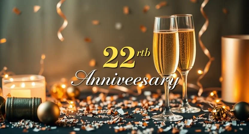 Creative 22nd Anniversary Wishes with Flair