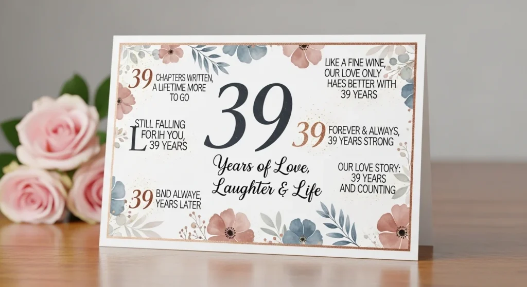 39th Wedding Anniversary Quotes for Friends
