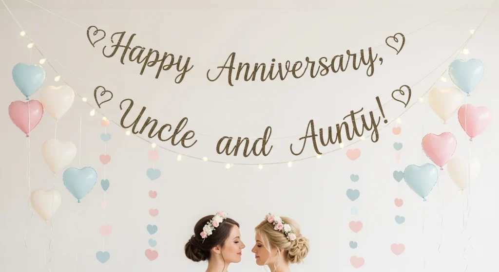 Cute Anniversary Wishes for Uncle and Aunty