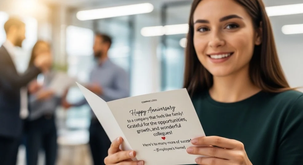 Employee to Company Anniversary Wishes