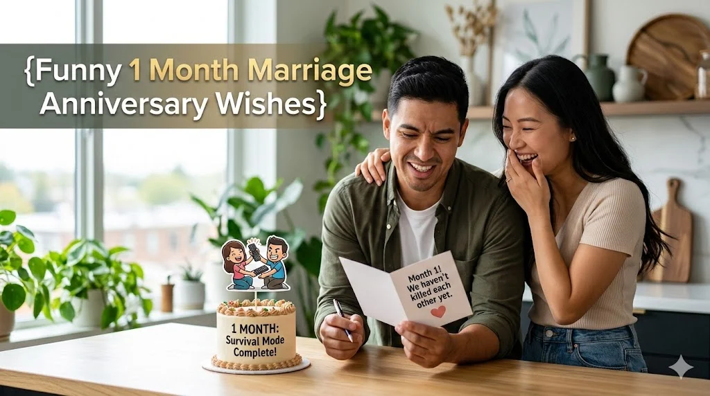 Funny 1 Month Marriage Anniversary Wishes