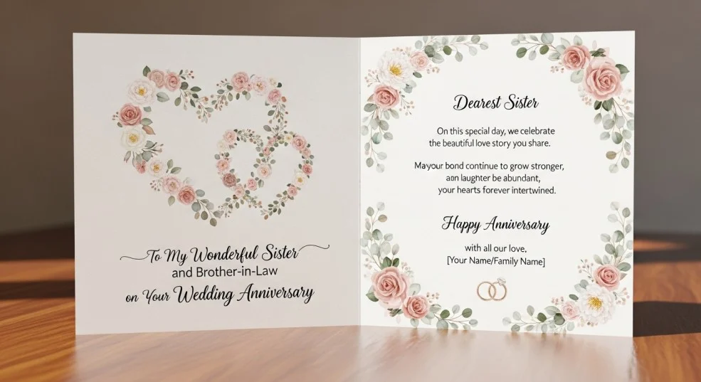Heartfelt Wedding Anniversary Wishes for Sister