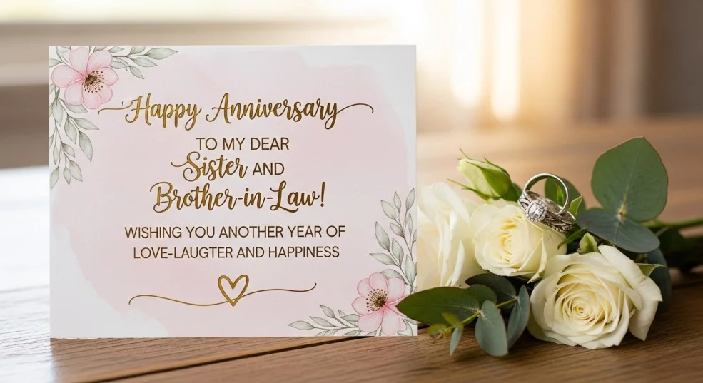 Short Wedding Anniversary Wishes for Sister