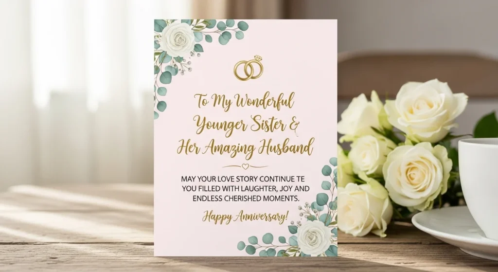 Wedding Anniversary Wishes for Younger Sister