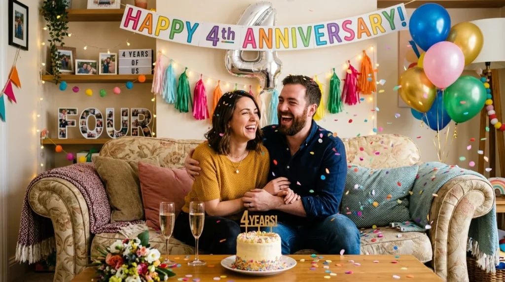 Funny 4th Wedding Anniversary Wishes for Husband