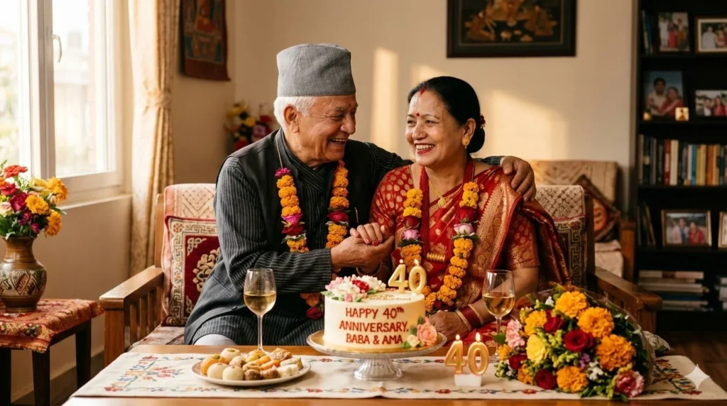 Heartfelt Anniversary Wishes for Mom Dad in Nepali