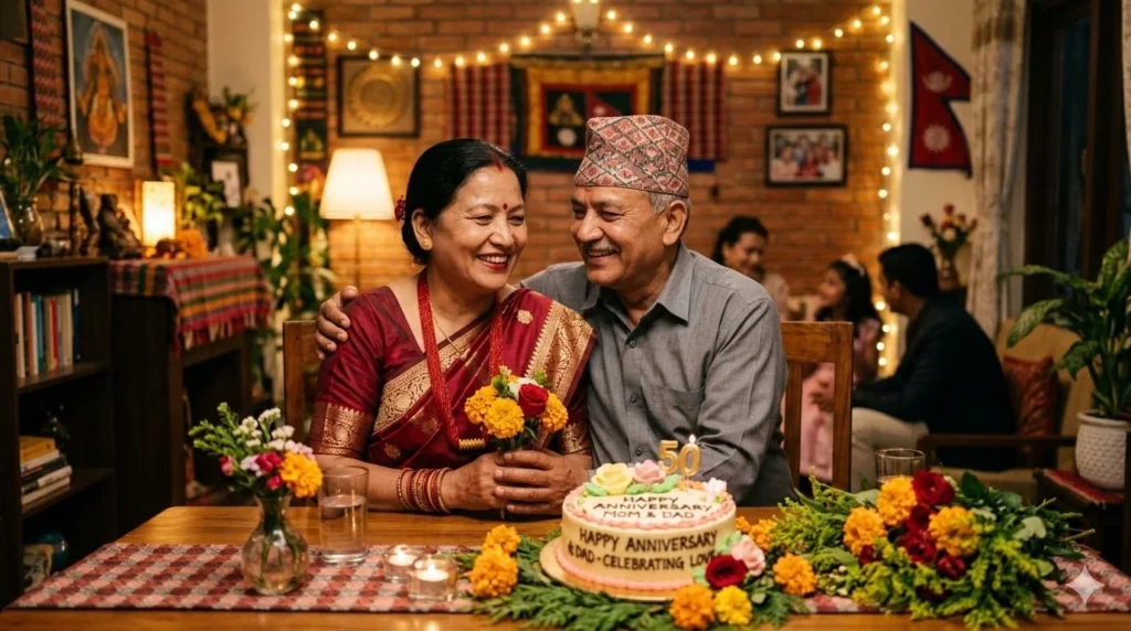 Inspirational Anniversary Wishes for Mom Dad in Nepali