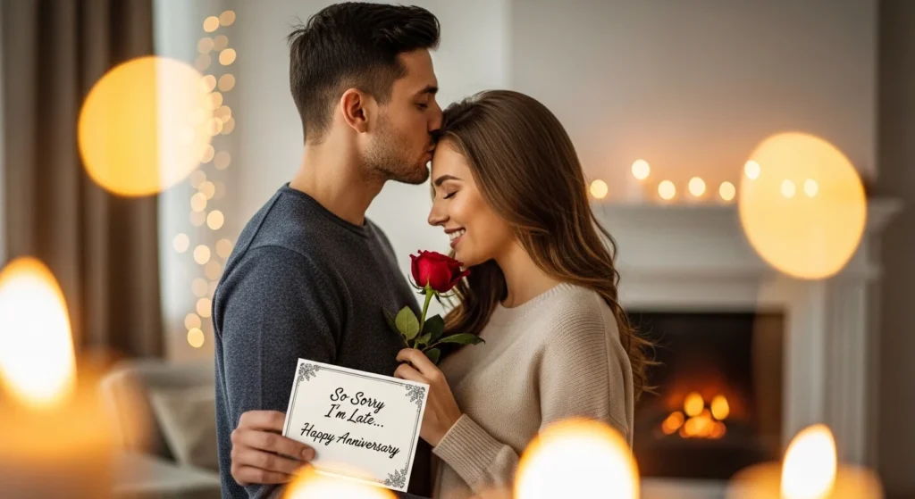 Romantic Sorry for Late Anniversary Wishes