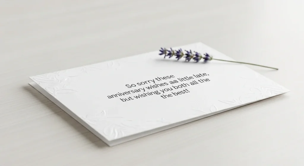 Short Sorry for Late Anniversary Wishes