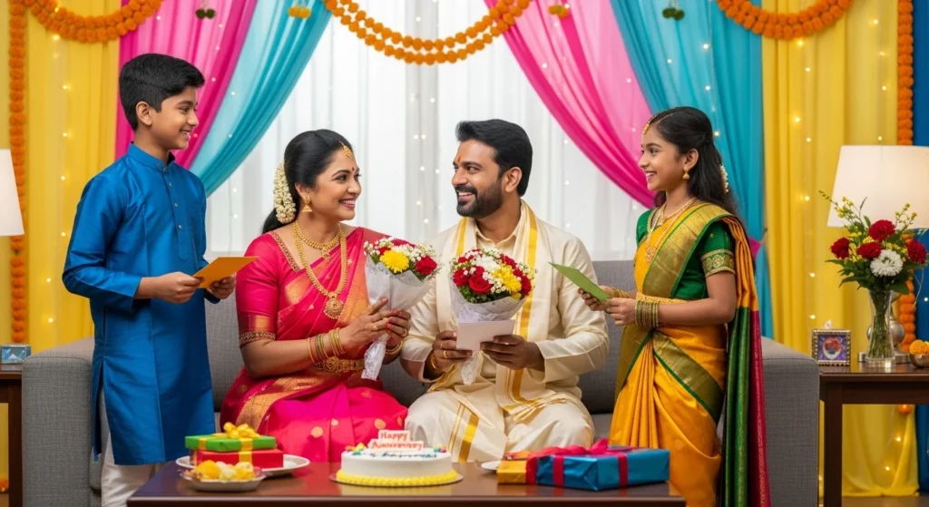 Wedding Anniversary Wishes from Children in Telugu