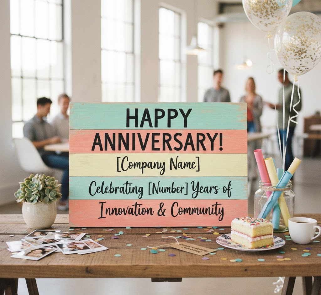 anniversary wish for company