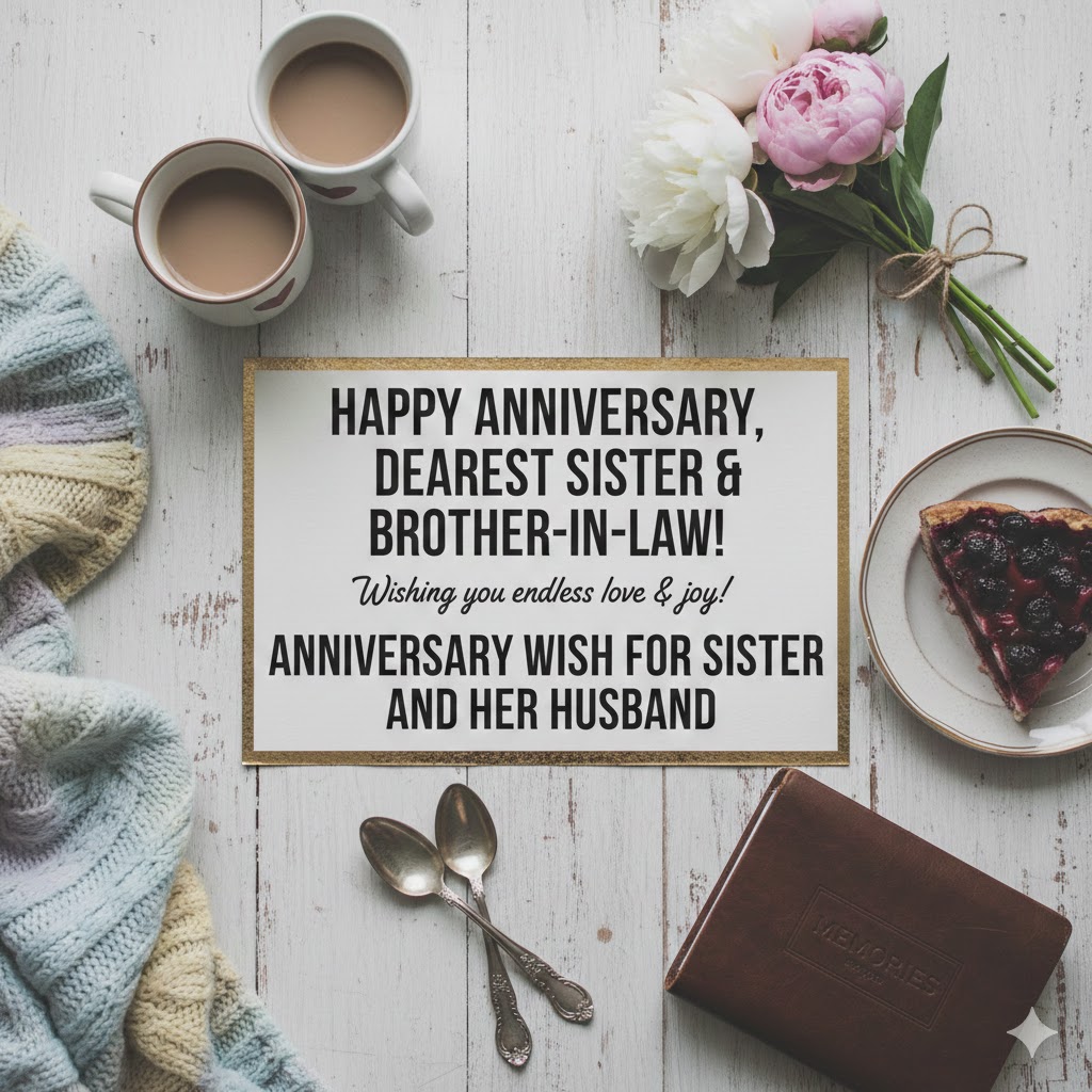 anniversary wish for sister and her husband