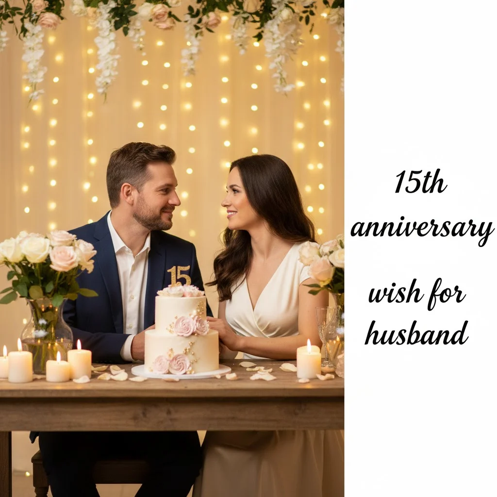15th anniversary wish for husband