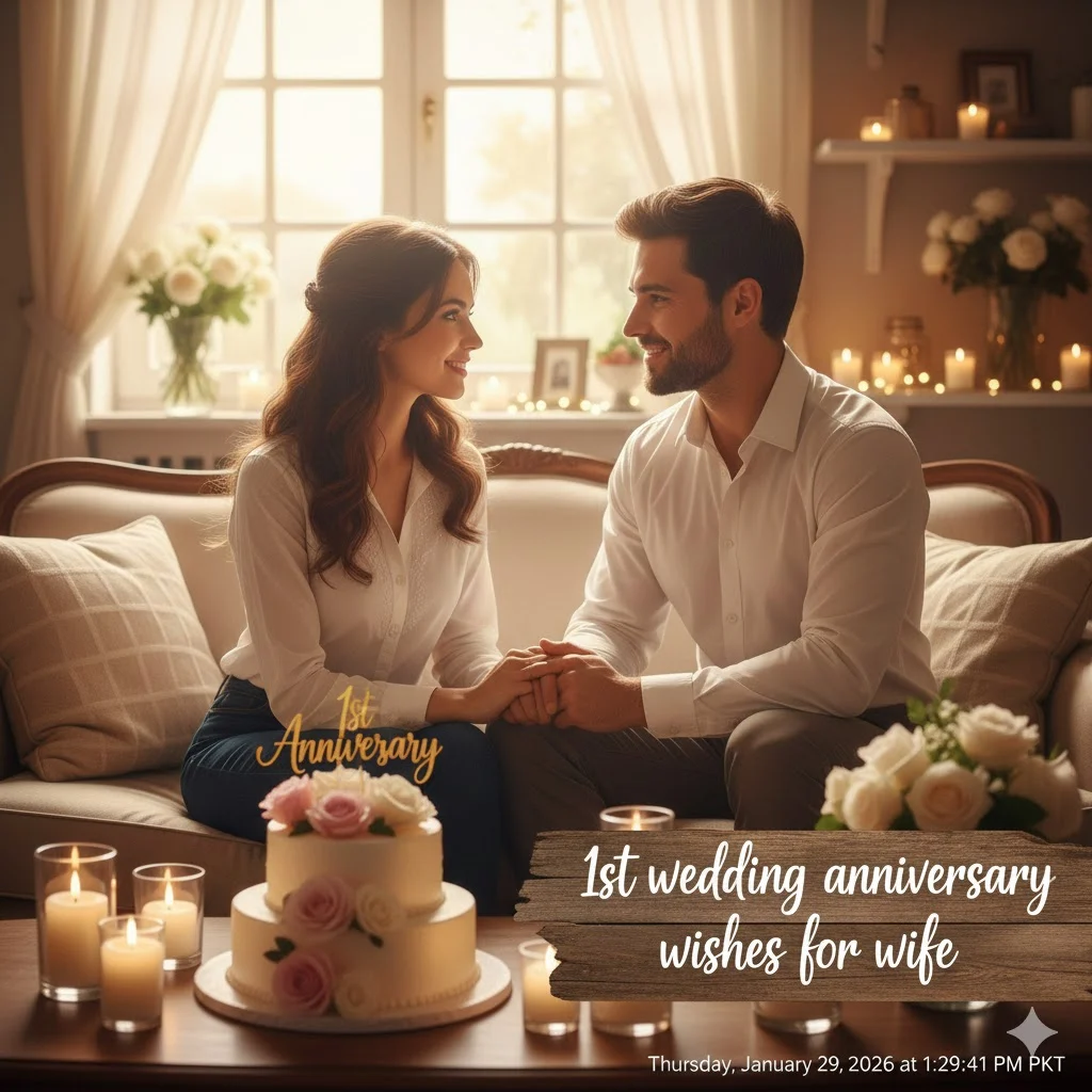 1st wedding anniversary wishes for wife