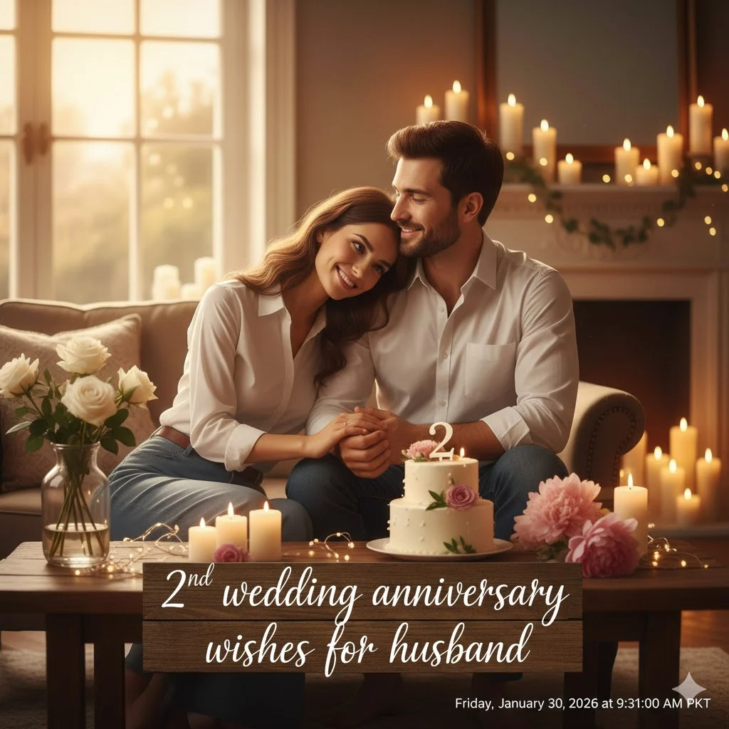 2nd wedding anniversary wishes for husband