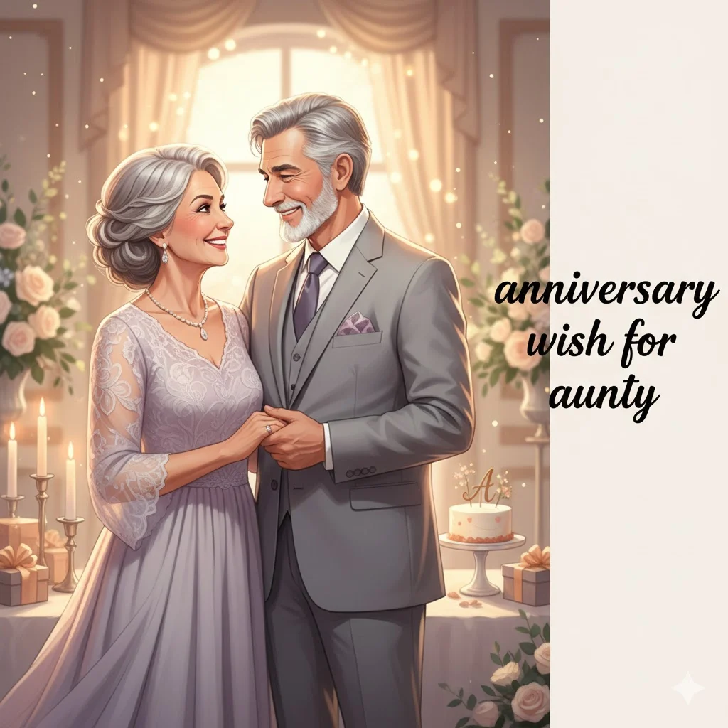 anniversary wish for aunty