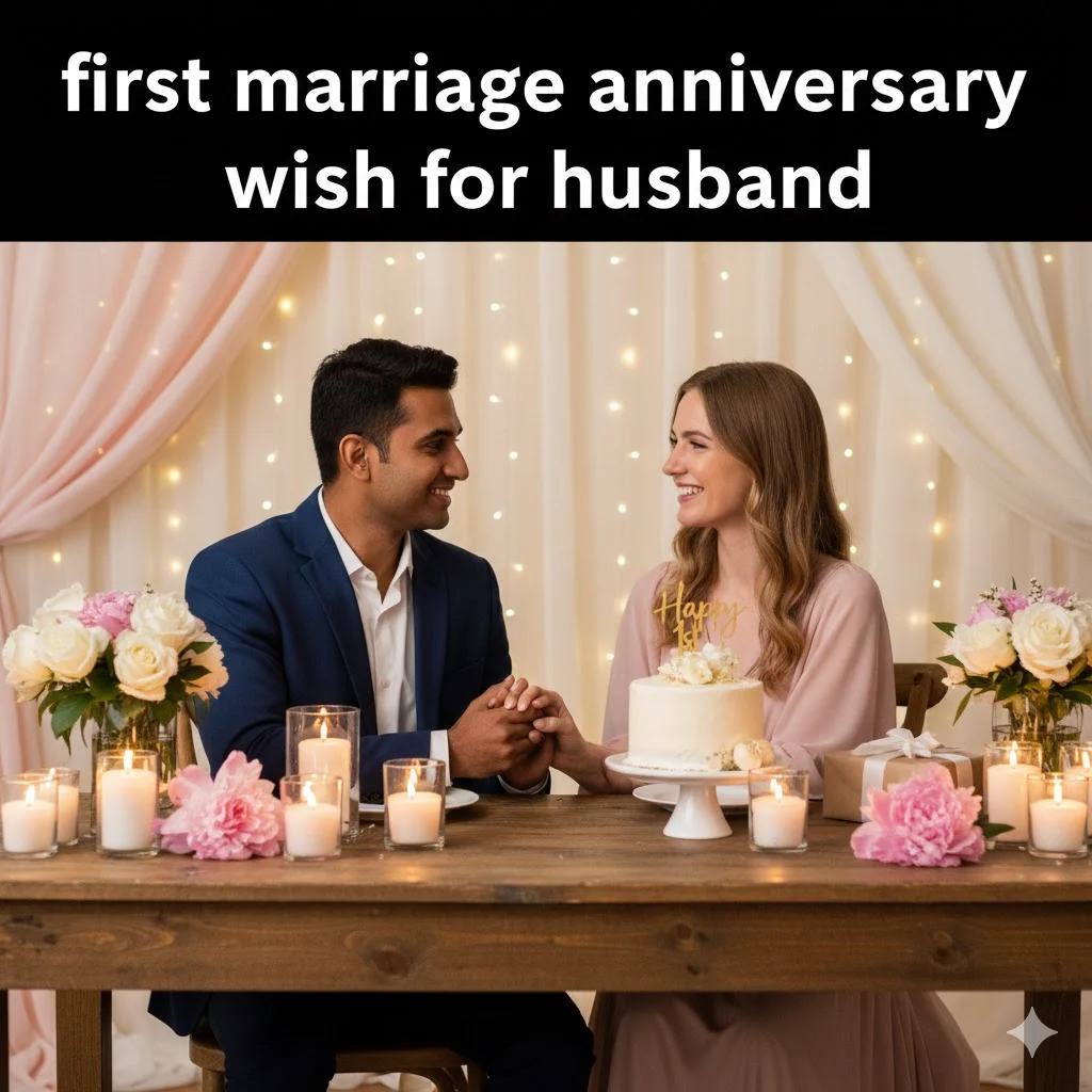 first marriage anniversary wish for husband