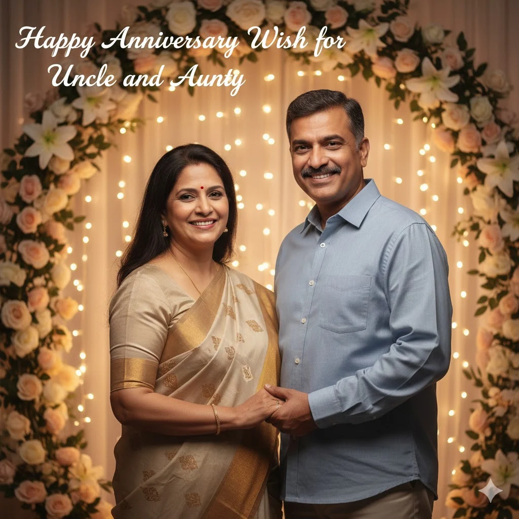 happy anniversary wish for uncle and aunty