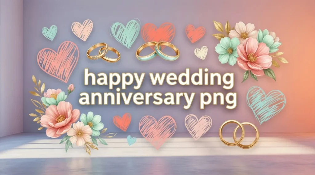 happy wedding anniversary png