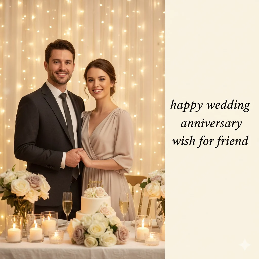 happy wedding anniversary wish for friend