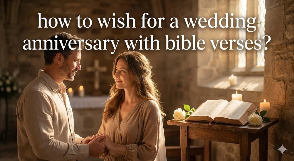 how to wish for a wedding anniversary with bible verses?