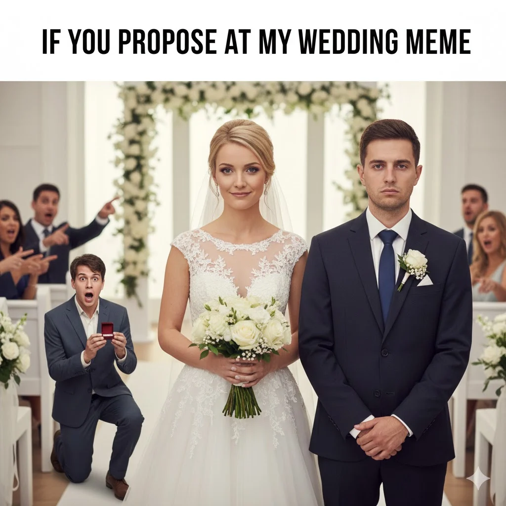 if you propose at my wedding meme