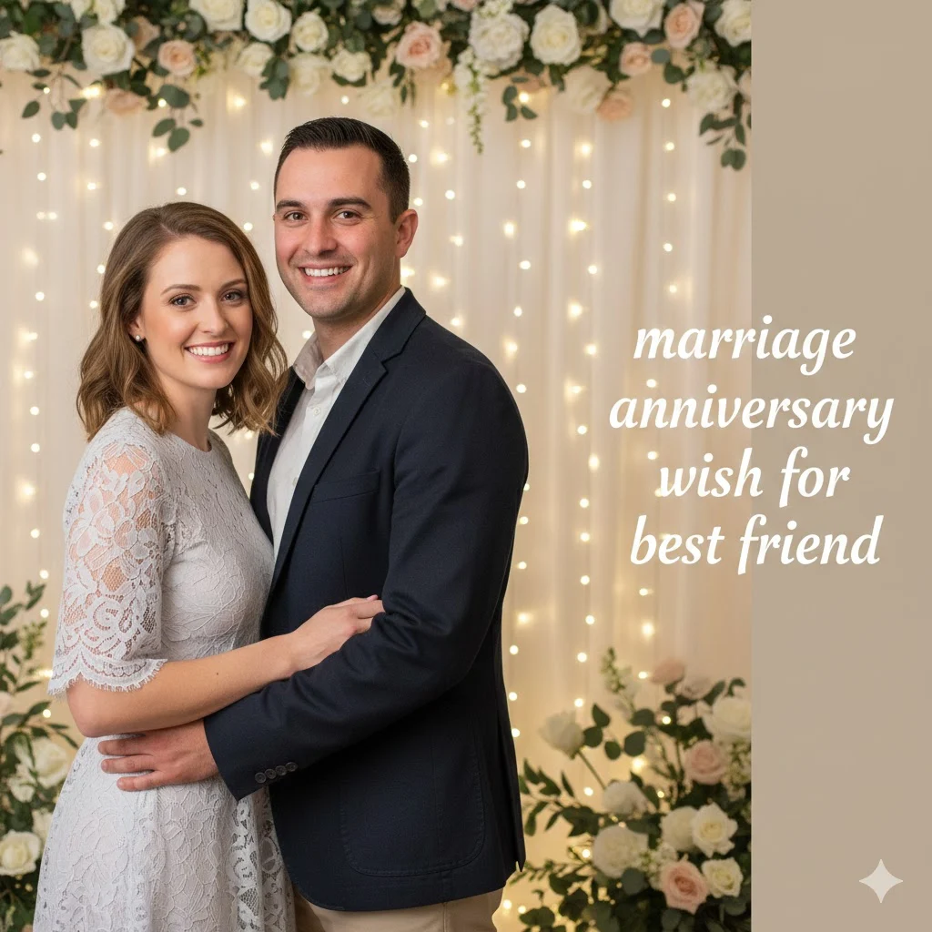 marriage anniversary wish for best friend