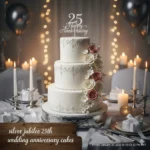 silver jubilee 25th wedding anniversary cakes