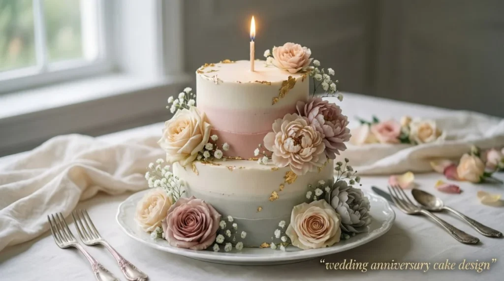 wedding anniversary cake design