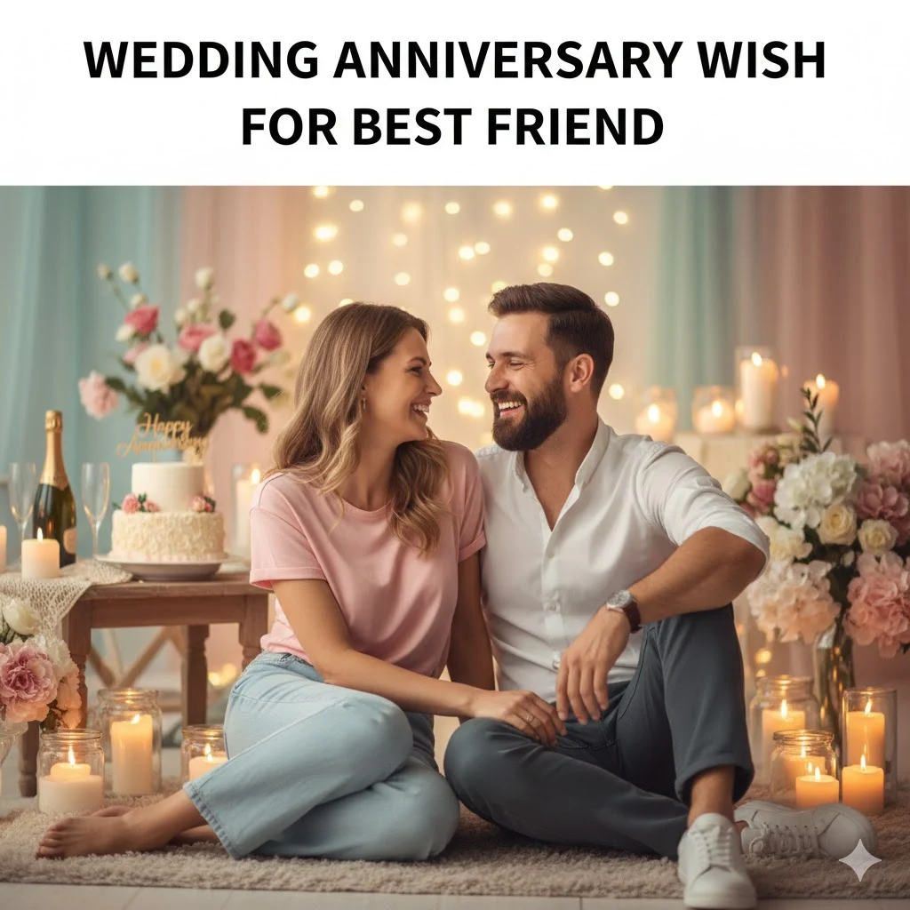 wedding anniversary wish for best friend