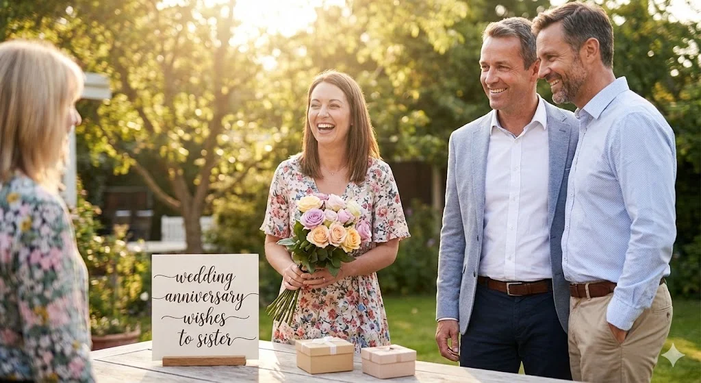 wedding anniversary wishes to sister