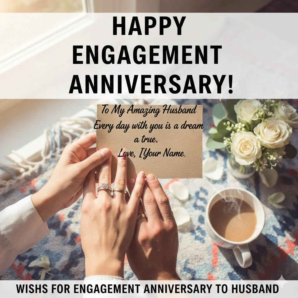 wish for engagement anniversary to husband