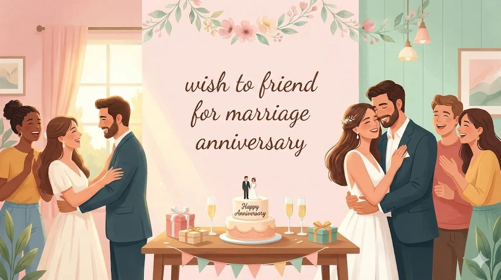 wish to friend for marriage anniversary