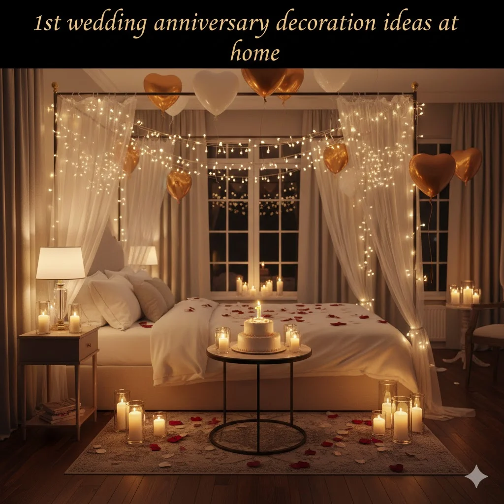 1st wedding anniversary decoration ideas at home