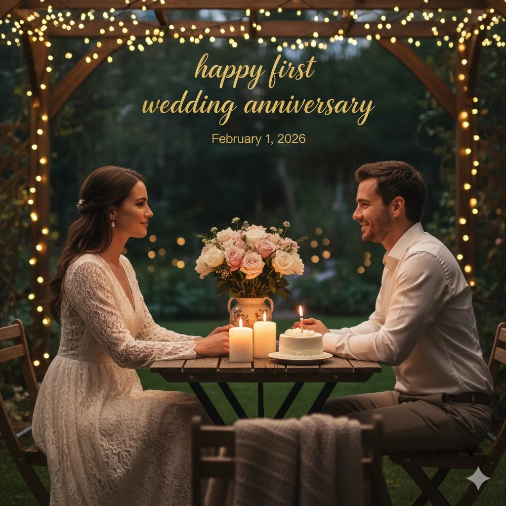 happy first wedding anniversary