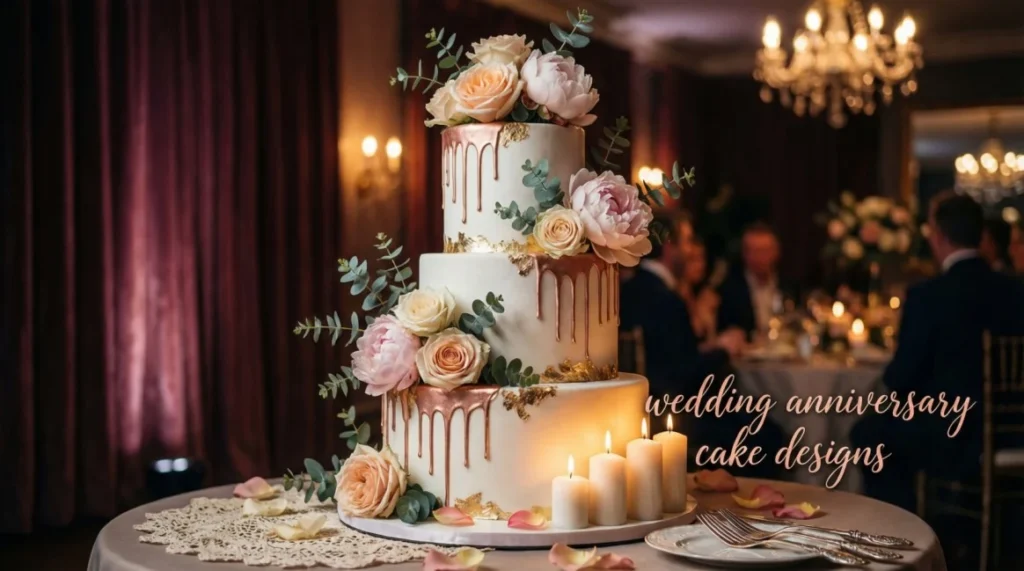wedding anniversary cake designs